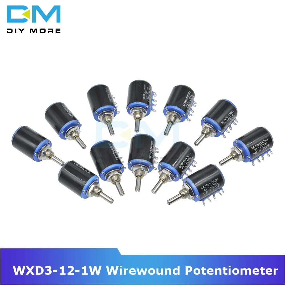 Diymore WXD3-12-1W Wirewound Potentiometer 5% +5% -5% Resistance Ohm 10 Turns Linear Rotary Potentiometer Diy Electronic
Diymore WXD3-12-1W Wirewound Potentiometer 5% +5% -5% Resistance Ohm 10 Turns Linear Rotary Potentiometer Diy Electronic