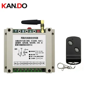 DC12V 24V 36V 48V 10A 2CH RF Wireless Remote Control Switch Transmitter with Two-button Receiver for Appliances Gate Garage Door
DC12V 24V 36V 48V 10A 2CH RF Wireless Remote Control Switch Transmitter with Two-button Receiver for Appliances Gate Garage Door