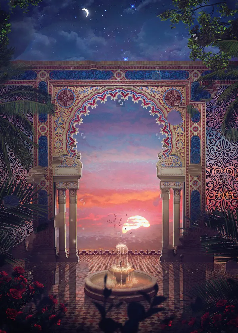 sunset Arabian arch column patio flower leaves fountain Photo Background Photography Backdrops Quality Vinyl
sunset Arabian arch column patio flower leaves fountain Photo Background Photography Backdrops Quality Vinyl
