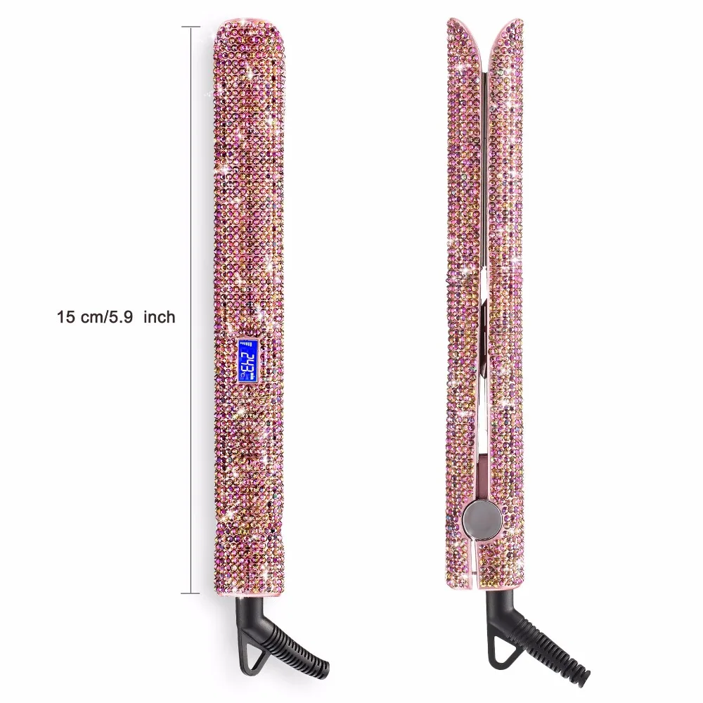 RUCHA crystal diamonds hair straightener bling MCH keratin irons1