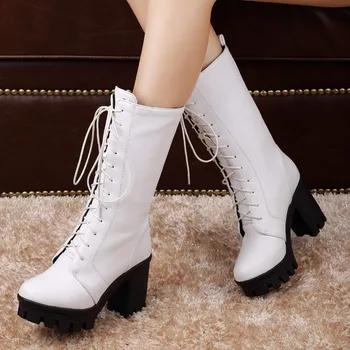In qiu dong Japanese sweet high-heeled boots with PU boots 40 to 43 the original list
In qiu dong Japanese sweet high-heeled boots with PU boots 40 to 43 the original list