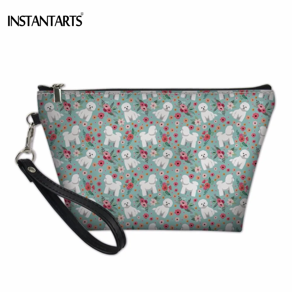 INSTANTARTS Fashion Woman Cosmetic Cases Cute Puppy Bichon Frise/Boxer Flower Printed Lady Makeup Bags Travel Toiletry Bag Purse
INSTANTARTS Fashion Woman Cosmetic Cases Cute Puppy Bichon Frise/Boxer Flower Printed Lady Makeup Bags Travel Toiletry Bag Purse