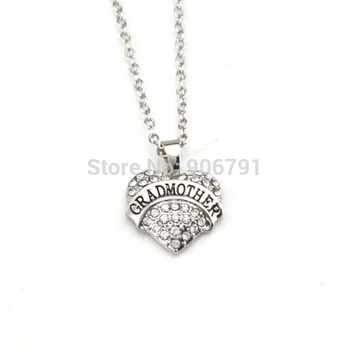 Hot Sale 20pcs a lot rhodium plated GRADMOTHER clear crystal heart pendant necklace
Hot Sale 20pcs a lot rhodium plated GRADMOTHER clear crystal heart pendant necklace