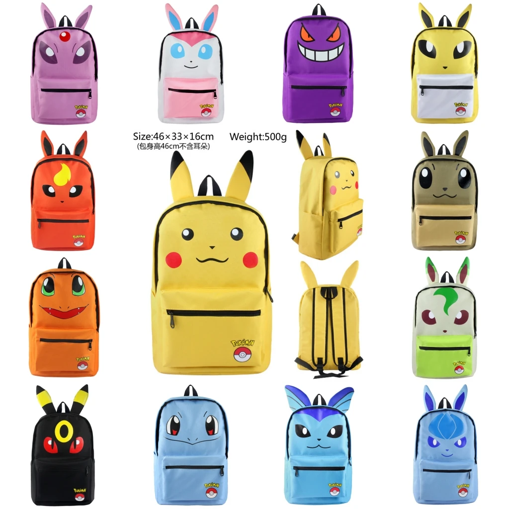 Anime Pokemon Go backpack Pocket Monster Pikachu Eevee cosplay Backpack Canvas shoulder bag Cartoon knapsack Rucksack 14 styles
Anime Pokemon Go backpack Pocket Monster Pikachu Eevee cosplay Backpack Canvas shoulder bag Cartoon knapsack Rucksack 14 styles