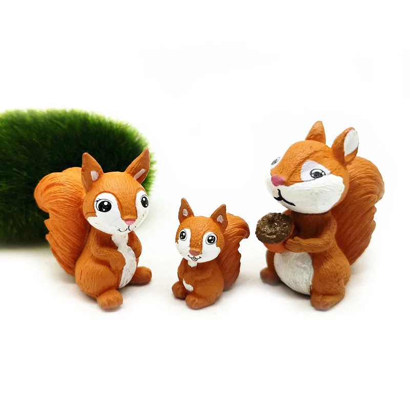 3pc Cute Squirrel Family Figurine Model Garden Fairy Ornament Glass DIY Accessories Home Decoration Decor Miniature Toy Craft
3pc Cute Squirrel Family Figurine Model Garden Fairy Ornament Glass DIY Accessories Home Decoration Decor Miniature Toy Craft