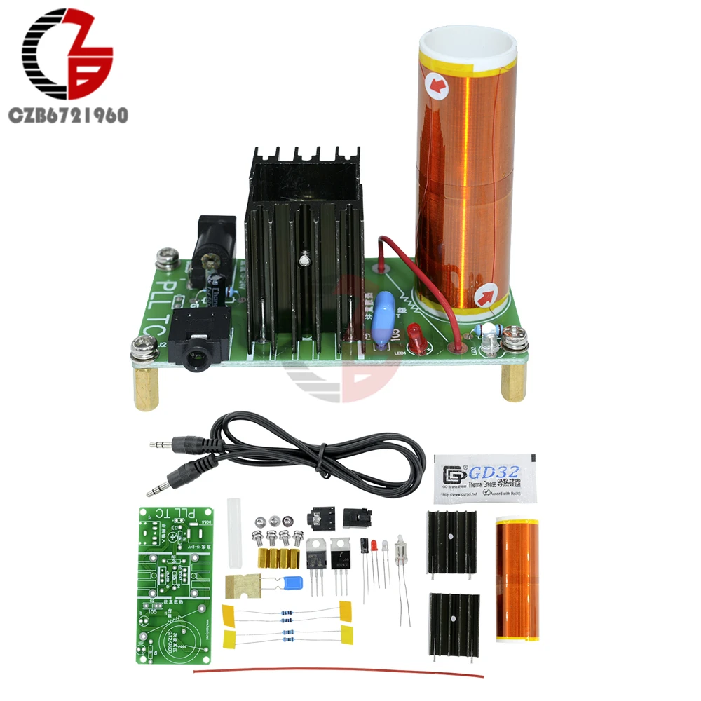 15W Mini DC Tesla Coil Musick Plasma Speaker Module Wireless Transmission Tesla Coil Sound Audio Board DIY Kit DC 15V 24V
15W Mini DC Tesla Coil Musick Plasma Speaker Module Wireless Transmission Tesla Coil Sound Audio Board DIY Kit DC 15V 24V