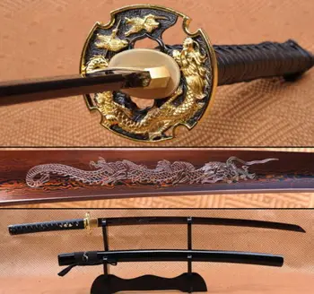 41"Japanese Sword Folded Steel Clay Tempered Katana Red Blade Leather Tsuka 815
41"Japanese Sword Folded Steel Clay Tempered Katana Red Blade Leather Tsuka 815