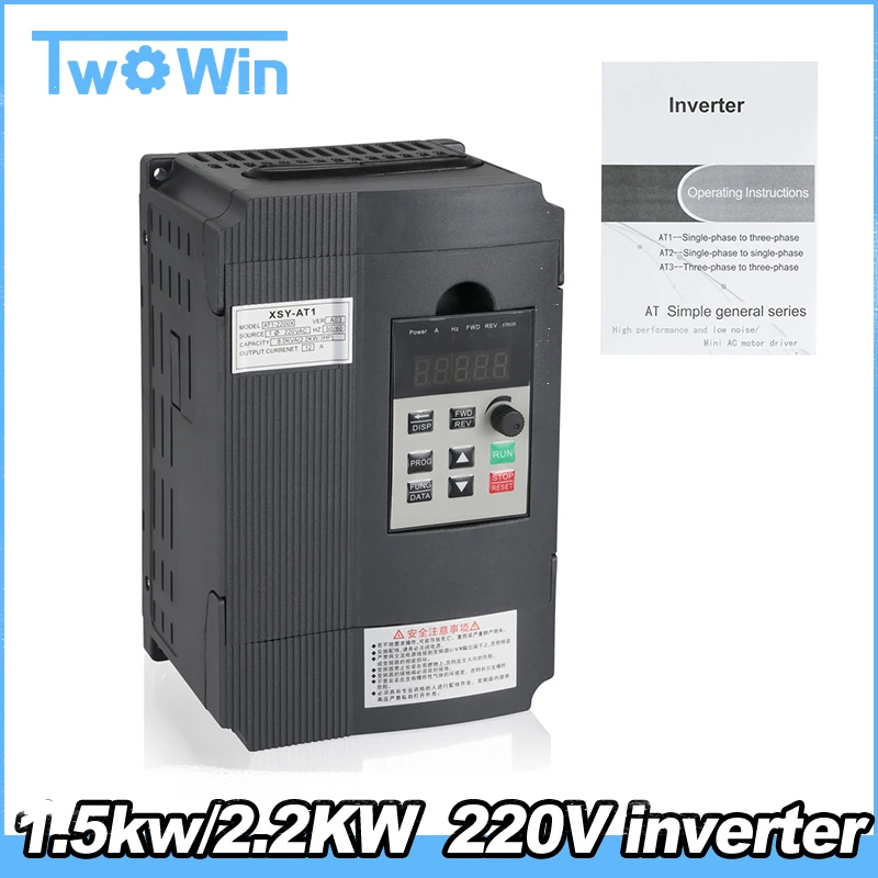 Hot sale!1.5KW/2.2KW 220V Single-phase inverter input VFD 3 Phase Output Frequency Converter Adjustable Speed 2200W 220V Inveter
Hot sale!1.5KW/2.2KW 220V Single-phase inverter input VFD 3 Phase Output Frequency Converter Adjustable Speed 2200W 220V Inveter
