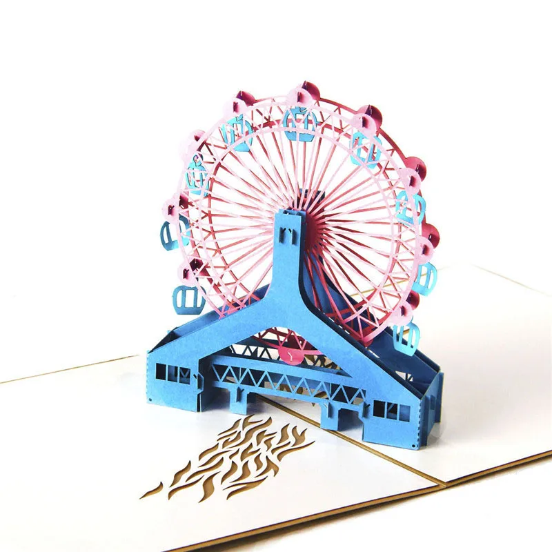 3D Laser Cut Handmade London Eye Ferris Wheel Paper Invitation Greeting Card PostCard Children Creative Gift Souvenir Collection
3D Laser Cut Handmade London Eye Ferris Wheel Paper Invitation Greeting Card PostCard Children Creative Gift Souvenir Collection