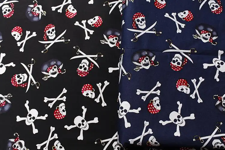 LEO&LIN Restoring Pirate Skull Printing Micro Spring Clothing DIY Patchwork Cotton Fabric Tissus 50cm
LEO&LIN Restoring Pirate Skull Printing Micro Spring Clothing DIY Patchwork Cotton Fabric Tissus 50cm
