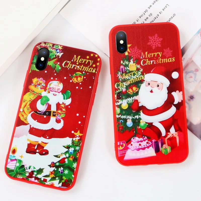 Fashion Cute Christmas Santa Claus Tree Small Bell Phone Case For iPhone X XS 10 6 6S 7 8 Plus Soft TPU Frame Acrylic Back Cover
Fashion Cute Christmas Santa Claus Tree Small Bell Phone Case For iPhone X XS 10 6 6S 7 8 Plus Soft TPU Frame Acrylic Back Cover