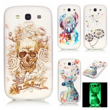 For Samsung Galaxy S3 S III i9300 Duos i9300i S3 Neo i9301 Luminous Silicon Phone Case Painted Fashion Pattern Light Cover Skin