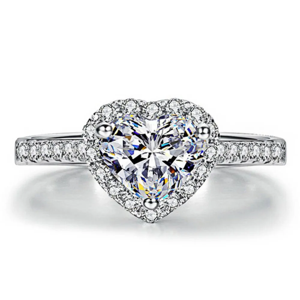 Hot 2018 Women Silver Plated Crystal Love Heart Shaped Ring Bridal Wedding Jewelry Freeshipping
Hot 2018 Women Silver Plated Crystal Love Heart Shaped Ring Bridal Wedding Jewelry Freeshipping