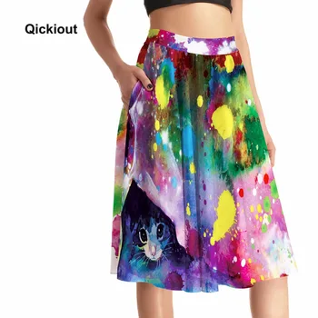 Qickitout Pocket Skirts 2016 Women's Summer Fashion 3D Digital Print Pocket Skirts High Waist Colorful Cats Ink PaintSkirt
Qickitout Pocket Skirts 2016 Women's Summer Fashion 3D Digital Print Pocket Skirts High Waist Colorful Cats Ink PaintSkirt