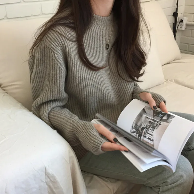 2 colors 2018 autumn and winter korean chic style knitted o neck sweaters womens warm sweaters and pullovers (C8507)
2 colors 2018 autumn and winter korean chic style knitted o neck sweaters womens warm sweaters and pullovers (C8507)