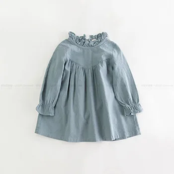 Retail children girl spring cotton and linen dress vintage baby girl Loose shirt dress high quality girl blouse autumn clothes
Retail children girl spring cotton and linen dress vintage baby girl Loose shirt dress high quality girl blouse autumn clothes