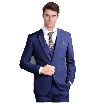 Custom Made New Style Blue Men's Formal Occasion Suits Wedding Tuxedos Grooms New Men Suits (Jacket+Vest+Pants) Y306
Custom Made New Style Blue Men's Formal Occasion Suits Wedding Tuxedos Grooms New Men Suits (Jacket+Vest+Pants) Y306