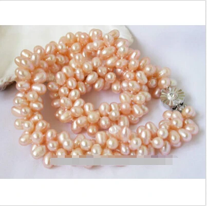 FREE SHIPPING hot sale~~~~~beautiful 18" 7mm 3strand pink freshwater pearl necklace
FREE SHIPPING hot sale~~~~~beautiful 18" 7mm 3strand pink freshwater pearl necklace