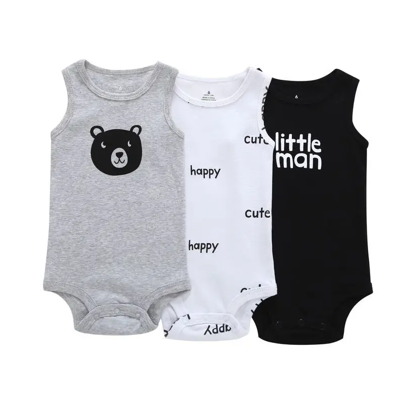 3PCS/LOT Newborn Baby boy girls Rompers Summer Sleeveless 100% cotton High Quality Novel bebe Baby boy clothes
3PCS/LOT Newborn Baby boy girls Rompers Summer Sleeveless 100% cotton High Quality Novel bebe Baby boy clothes
