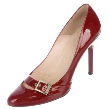 New Wine Red Thin High Heels Pumps Women Shoes Patent leather Pointed Buckle Strap Pumps Designer Wedding Party Shoes Woman 2019
New Wine Red Thin High Heels Pumps Women Shoes Patent leather Pointed Buckle Strap Pumps Designer Wedding Party Shoes Woman 2019