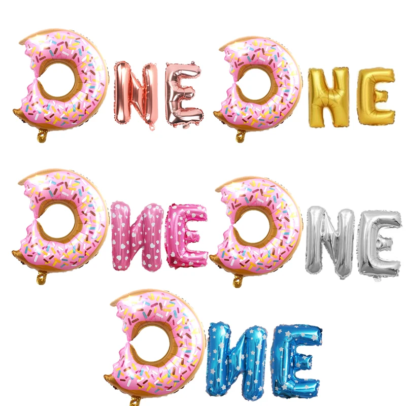 27inch Donut Dessert balloons Afternoon tea 1st Birthday party decoration kids globos 16inch ONE baby shower Surprise letter
27inch Donut Dessert balloons Afternoon tea 1st Birthday party decoration kids globos 16inch ONE baby shower Surprise letter