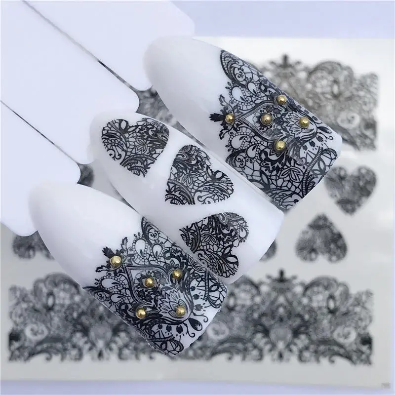 FWC Lace Floral Flower Nail Sticker Decal Water Transfer White Black Tips Women Makeup Tattoos 2019 Summer New Design
FWC Lace Floral Flower Nail Sticker Decal Water Transfer White Black Tips Women Makeup Tattoos 2019 Summer New Design