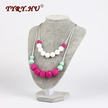 TYRY.HU Hexagon&Round Beads Double Layer Silicone Necklace BPA Free Food Grade Baby Silicone Teether For Baby Teeth Care
TYRY.HU Hexagon&Round Beads Double Layer Silicone Necklace BPA Free Food Grade Baby Silicone Teether For Baby Teeth Care