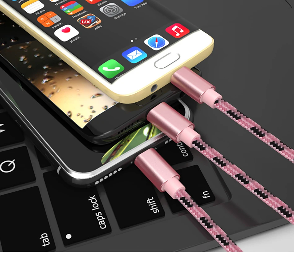 !ACCEZZ 3 in 1 USB Cable 2A Charging Line Micro USB Type C Lighting For iPhone XR XS MAX Charger Phone Cable For Samsung S9 S8 (15)