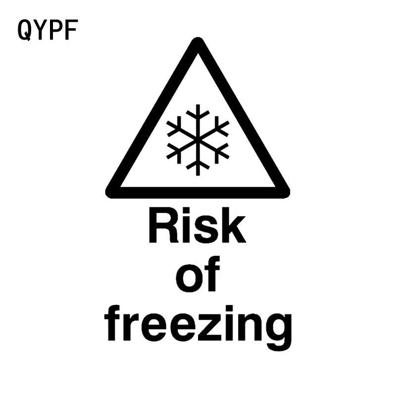 QYPF 9.8CM16.3CM Risk Of Freezing Warning Mark Graphic Car Sticker Black/Silver Vinyl Decoration S9-2306
QYPF 9.8CM16.3CM Risk Of Freezing Warning Mark Graphic Car Sticker Black/Silver Vinyl Decoration S9-2306