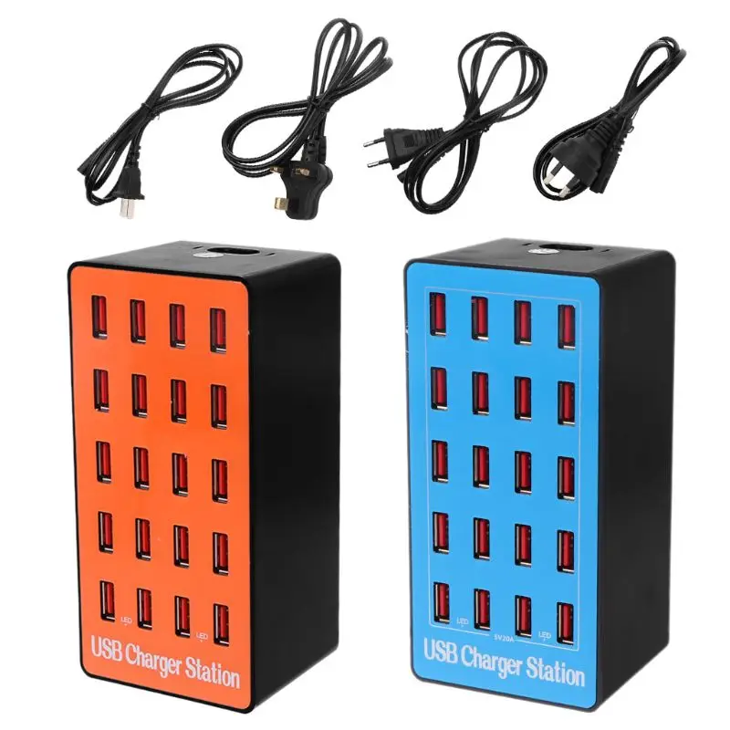 20-Port USB Hub Charger Power Adapter Wall Fast Charging Dock Station 100W for Apple iPhone iPad Samsung Huawei Smartphone Table
20-Port USB Hub Charger Power Adapter Wall Fast Charging Dock Station 100W for Apple iPhone iPad Samsung Huawei Smartphone Table