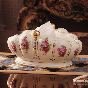 European style luxury decoration ceramic box Home Furnishing living room coffee table napkin box box table decoration
European style luxury decoration ceramic box Home Furnishing living room coffee table napkin box box table decoration