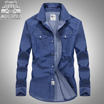 New 2017 Men Jeans Shirts Brand AFS JEEP Spring and Autumn 100% Water Cotton Fashion Long Sleeve hawaiian Shirt Military
New 2017 Men Jeans Shirts Brand AFS JEEP Spring and Autumn 100% Water Cotton Fashion Long Sleeve hawaiian Shirt Military