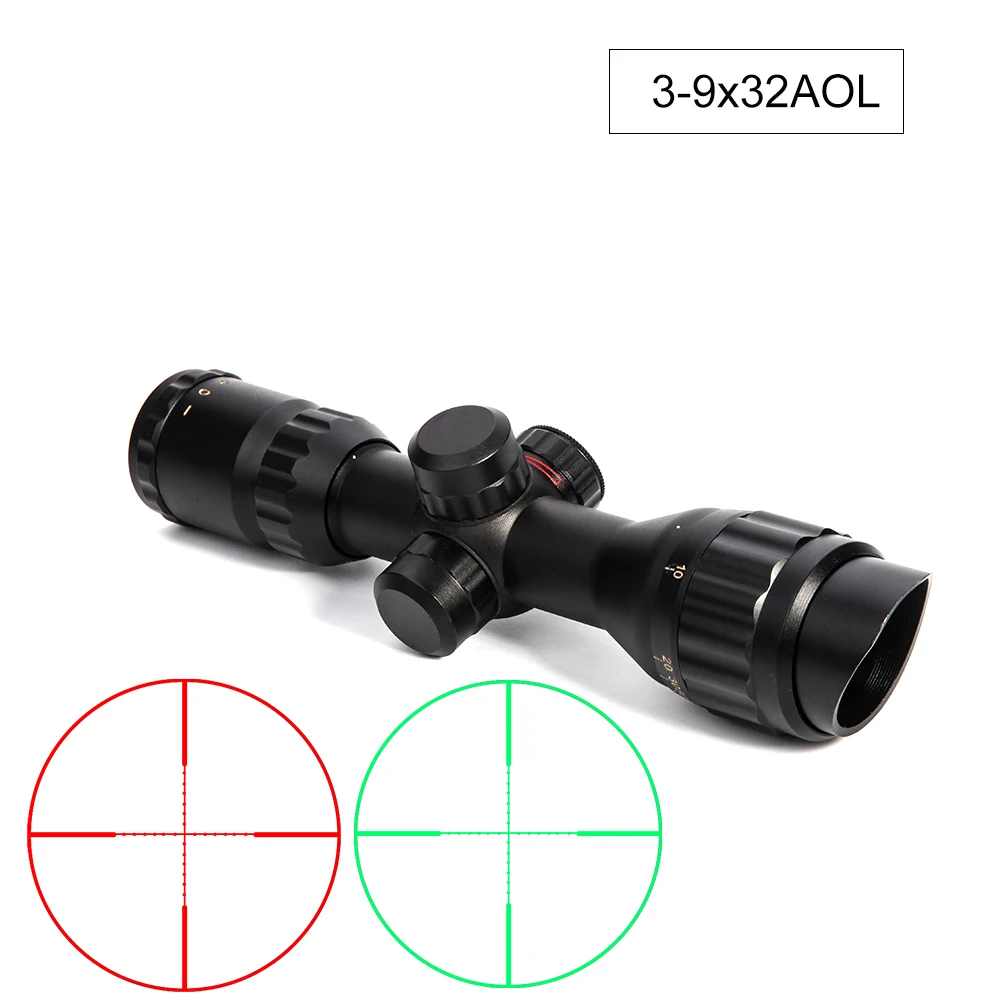 3-9X32AOL Riflescope Mil Dot Rifle Gun Night Vision Hunting Scope Telescopic Sight Riflescope With 20mm/11mm Rail Mount
3-9X32AOL Riflescope Mil Dot Rifle Gun Night Vision Hunting Scope Telescopic Sight Riflescope With 20mm/11mm Rail Mount