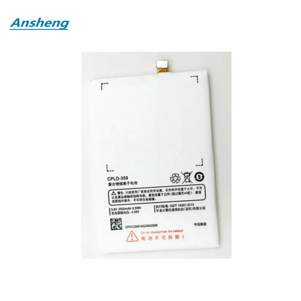 Ansheng High Qualit 2500mAh CPLD-359 battery for Coolpad E501 phone CPLD359 Smartphone
Ansheng High Qualit 2500mAh CPLD-359 battery for Coolpad E501 phone CPLD359 Smartphone
