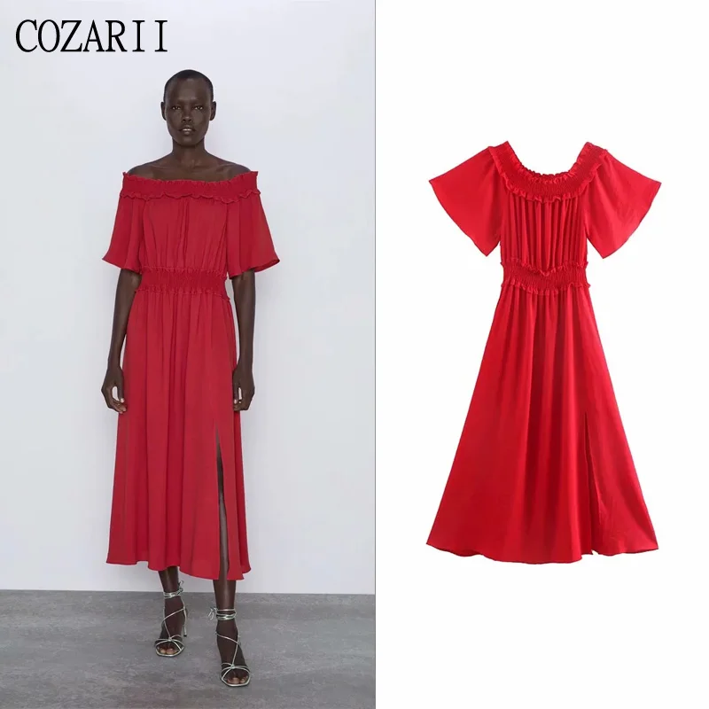 COZARII 2019 summer dress women vestidos sexy style solid slash neck half sleeve vestidos de fiesta party dress tops plus size
COZARII 2019 summer dress women vestidos sexy style solid slash neck half sleeve vestidos de fiesta party dress tops plus size