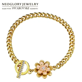 Neoglory Auden Rhinestone & Enamel Chain Bracelet Classic Flower Design Cute Stylish Bangle For Lady Holiday Party Gift
Neoglory Auden Rhinestone & Enamel Chain Bracelet Classic Flower Design Cute Stylish Bangle For Lady Holiday Party Gift