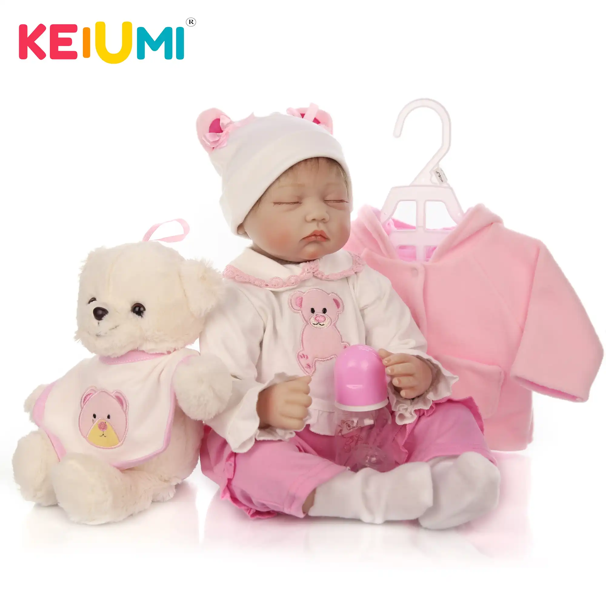 princess baby dolls with bear toy kid birthday gift playmate