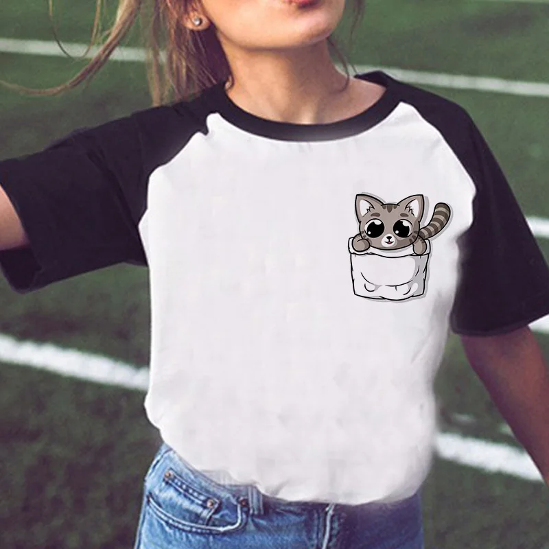 2018 Summer Fashion White women Cute Gray Pocket Cat T-Shirt Pocket Kittens Print Female t shirt girl Casual tshirt cat shirt
2018 Summer Fashion White women Cute Gray Pocket Cat T-Shirt Pocket Kittens Print Female t shirt girl Casual tshirt cat shirt