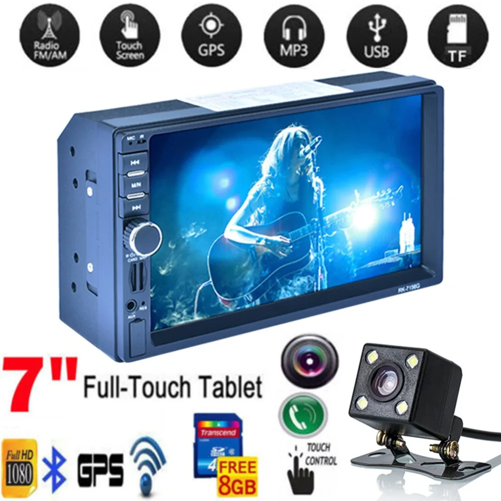7Inch 2-Din 1080P Touch Screen Android Digital MP4 MP5 Player Bluetooth Stereo Auto Video With 8GB GPS Navigation Memory Card
7Inch 2-Din 1080P Touch Screen Android Digital MP4 MP5 Player Bluetooth Stereo Auto Video With 8GB GPS Navigation Memory Card