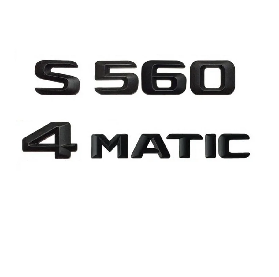 1 set Matte Black ABS Rear Trunk Letters Badge Badges Emblem Emblems Decal Sticker for Mercedes Benz S Class S560 4MATIC
1 set Matte Black ABS Rear Trunk Letters Badge Badges Emblem Emblems Decal Sticker for Mercedes Benz S Class S560 4MATIC