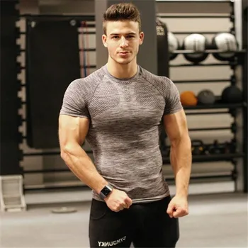 Fitness Men Running T-shirts New Black Print Plus Quick Dry Anti-sweat Short Sleeve Sport Shirts Sportswear Tops
Fitness Men Running T-shirts New Black Print Plus Quick Dry Anti-sweat Short Sleeve Sport Shirts Sportswear Tops