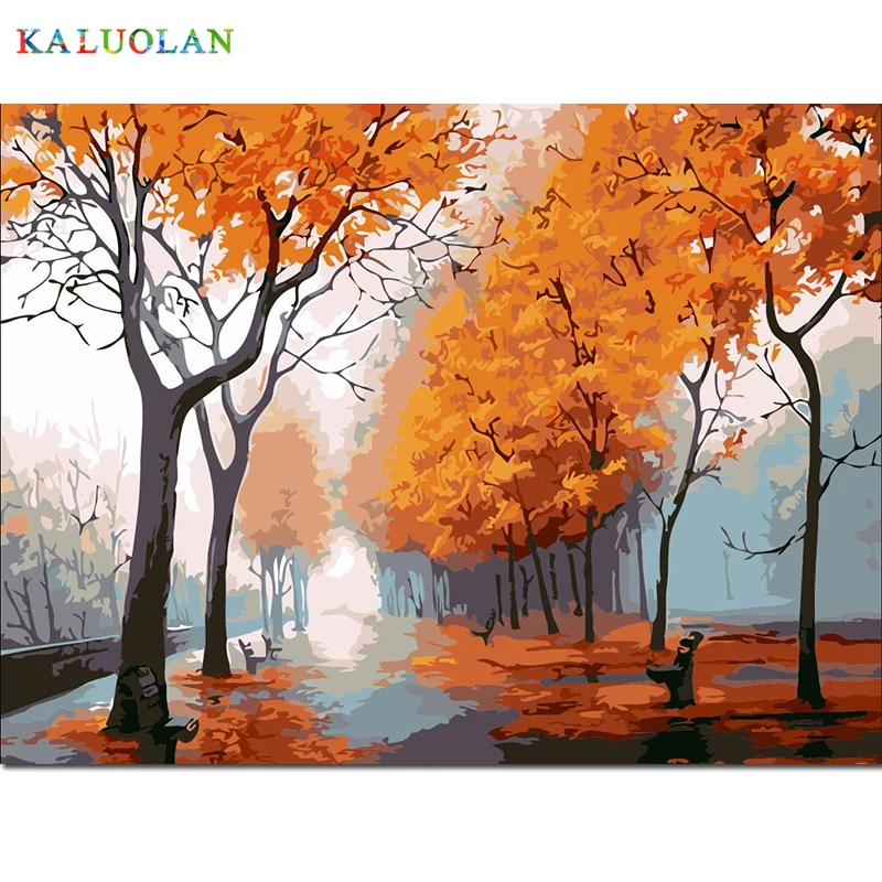 HOME BEAUTY picture paint on canvas diy digital oil painting by numbers drawing home decor craft - After the autumn rain road
HOME BEAUTY picture paint on canvas diy digital oil painting by numbers drawing home decor craft - After the autumn rain road