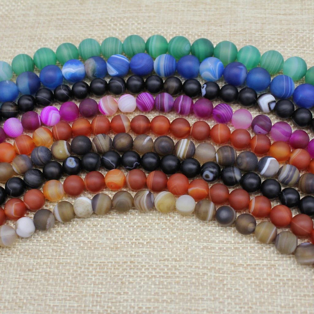 1 Set Natural Stone Loose Round Beads w Buddha Skull Beads Crystal Elastic Cord Kit Beads For Beading Jewelry Bracelet DIY Craft