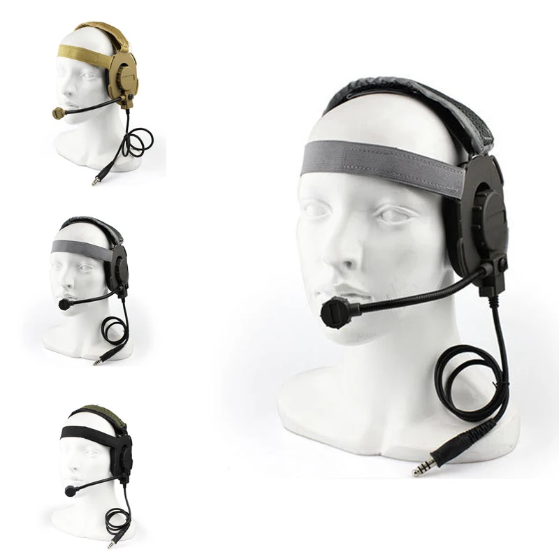 New Style Military Tactical Headset Head-wearing Headsets for CS Games Hunting Airsoft Headphone Use with PTT
New Style Military Tactical Headset Head-wearing Headsets for CS Games Hunting Airsoft Headphone Use with PTT