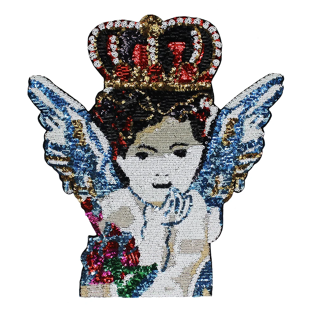 5pieces Large Sequin Angel Crown Wing Back Patches Embroidery Applique for Jacket Motif Badge DIY Sewing Apparel Supplies TH1093
5pieces Large Sequin Angel Crown Wing Back Patches Embroidery Applique for Jacket Motif Badge DIY Sewing Apparel Supplies TH1093