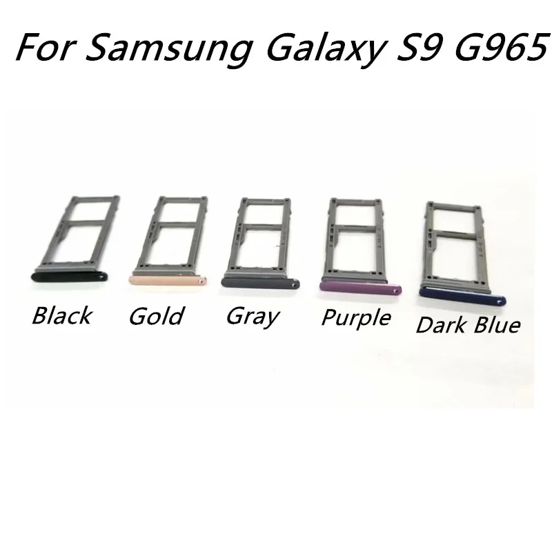 Оригинальный держатель для двух SIM-карт лоток Sim-карт Samsung Galaxy S9 G965 Nano SIM 1/2 Micro SD