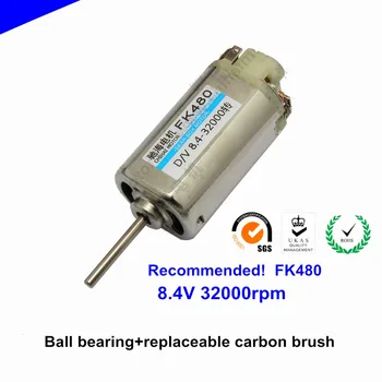 Recommended FK480 high speed DC motor 8.4V 32000rpm Ball bearing replaceable carbon brush model airplane Racing motor
Recommended FK480 high speed DC motor 8.4V 32000rpm Ball bearing replaceable carbon brush model airplane Racing motor