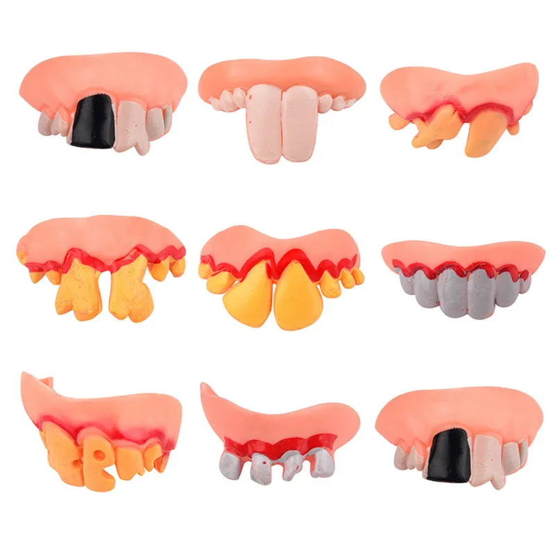 1pc Hallowmas Tricks Toy Replica Disgust Ugly Denture False Rotten Teeth model for Terror 2018 Halloween party decoration B2
1pc Hallowmas Tricks Toy Replica Disgust Ugly Denture False Rotten Teeth model for Terror 2018 Halloween party decoration B2