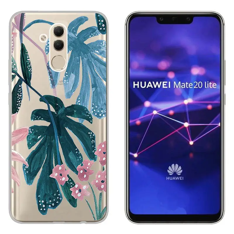 Clear Patterned Slim Soft Rubber Silicone Case Cover sFor Huawei Mate 20 Lite Ultra Thin Capa Coque For Huawei Mate 20 Lite Case (24)
