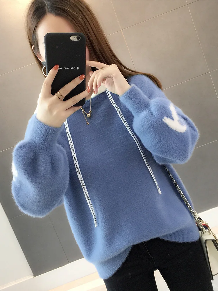 2019 new mink-like Plush ins super-hot net red sweater knitted by loose and lazy women in early autumn
2019 new mink-like Plush ins super-hot net red sweater knitted by loose and lazy women in early autumn